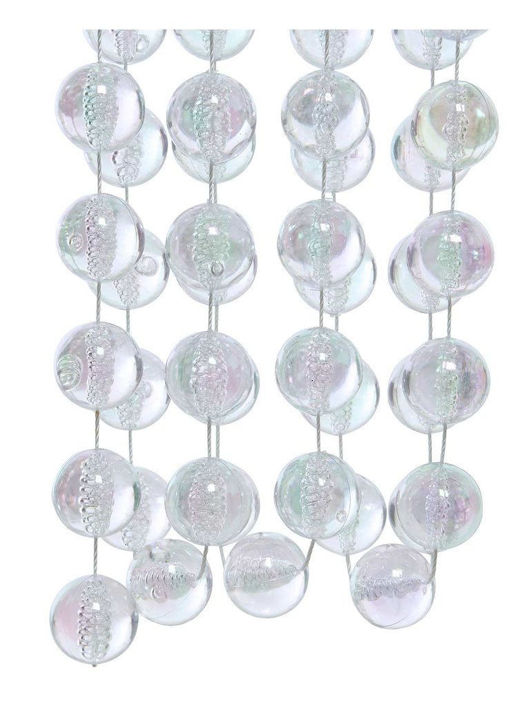 2.7M Plastic XXL Bead Garland - Clear/Iridescent