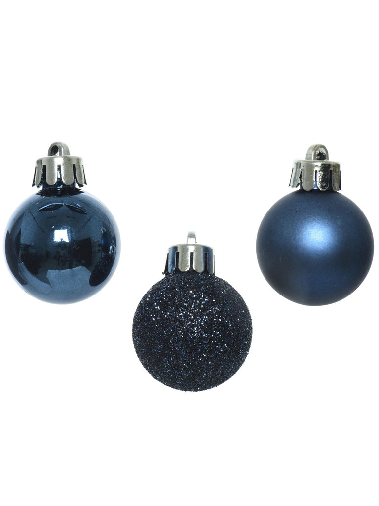 Pk 14 3cm Shatterproof Baubles Mix
