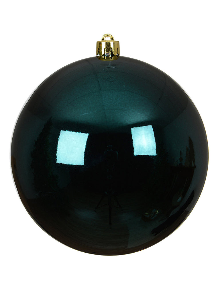14cm Shiny Shatterproof Bauble - Emerald
