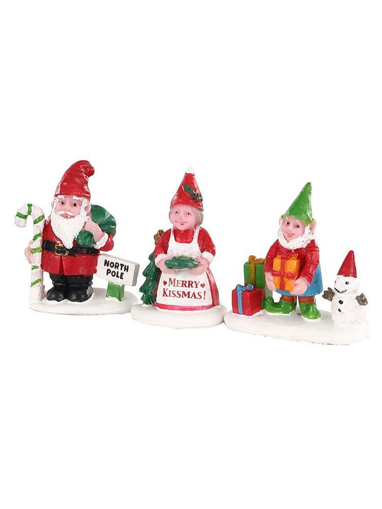 Christmas Garden Gnomes, Set of 3