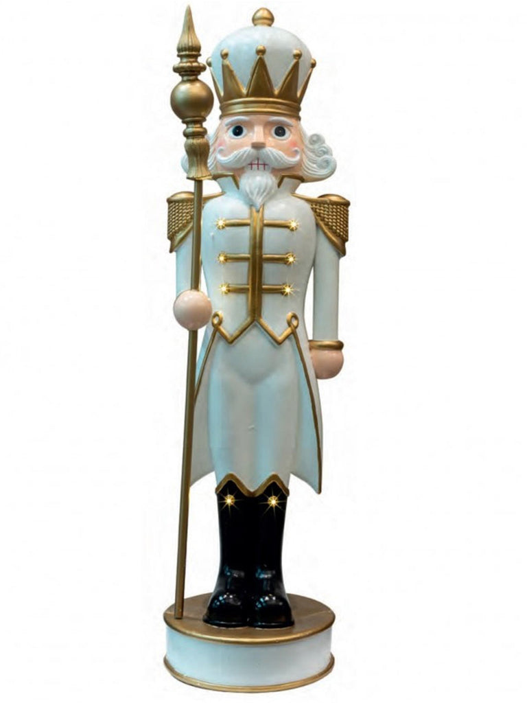 1.2M LED Musical Nutcracker - White & Gold