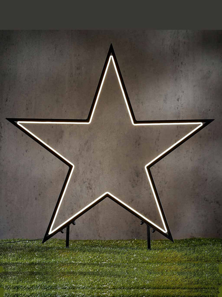 73cm Neon Star - Warm White Light