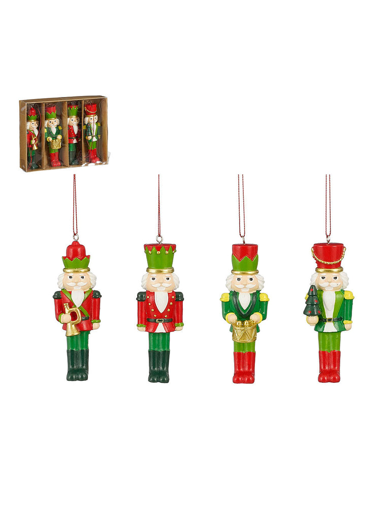 Pk 4 x Nutcracker Ornaments - Green