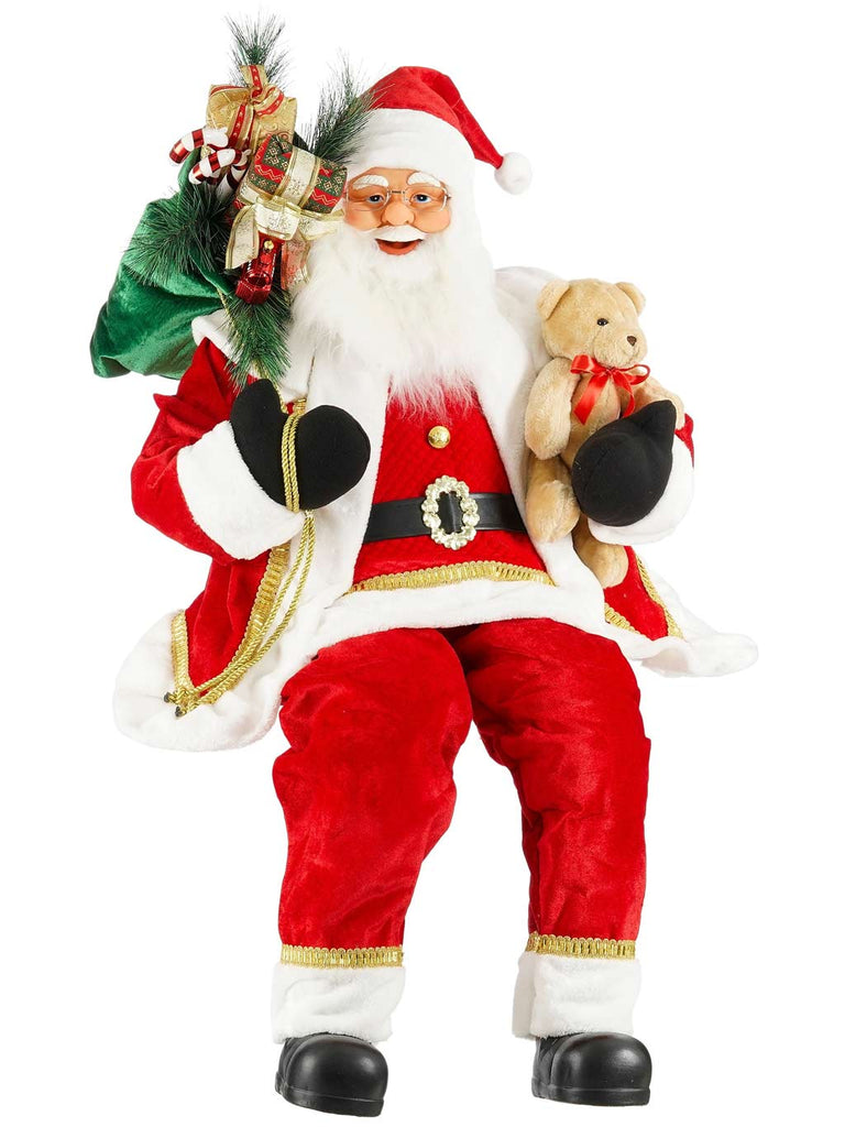 1.5M (5ft) Red Santa Sitting with Music