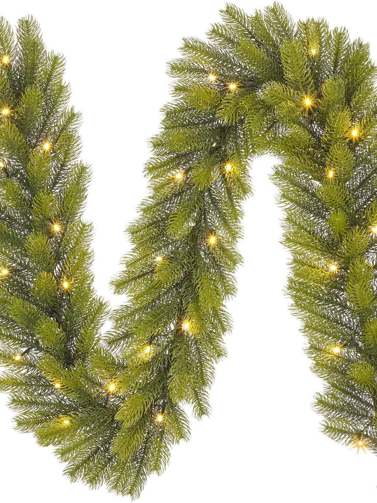 1.8M (6ft) B/O Nagoya Garland - Green with WW LEDs