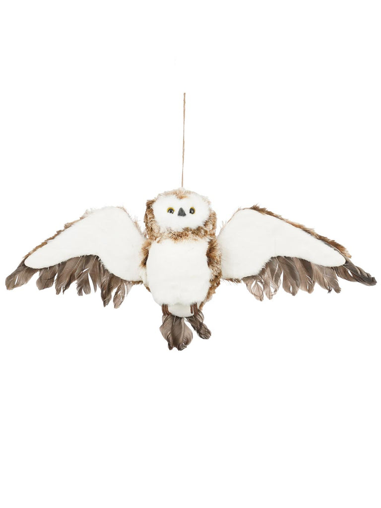 61cm Hanging Decoration Owl - Brown