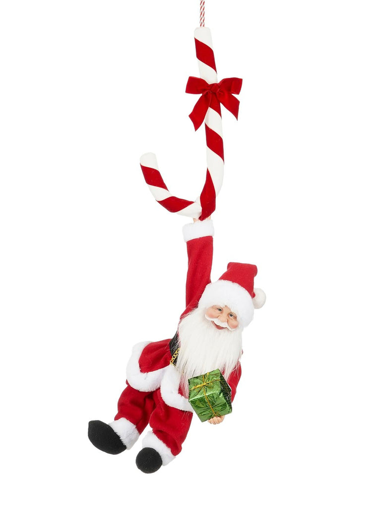 77cm B/O Hanging Santa Candy Cane - Red Moving with Music