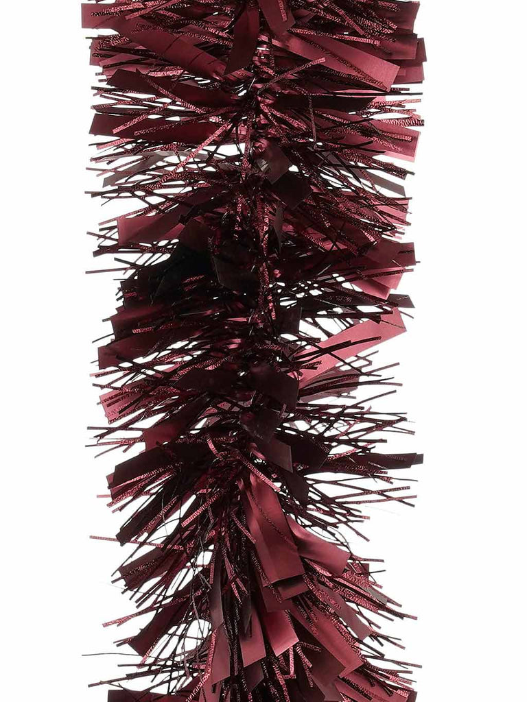 1.8M Tinsel Garland - Dark Red