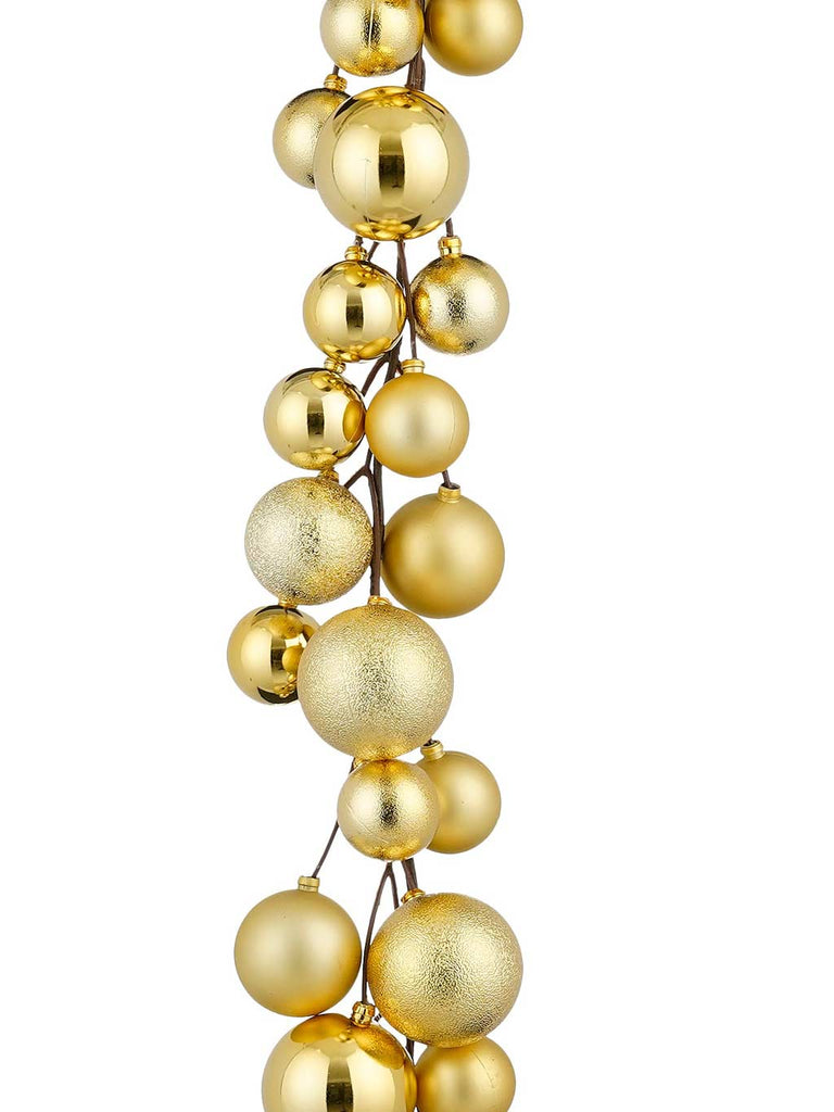 1.8M (6ft) Bauble Garland - Gold