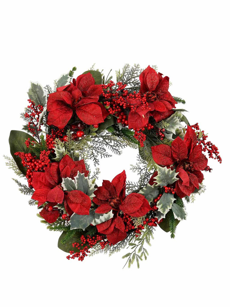 50cm Natalie Wreath Red