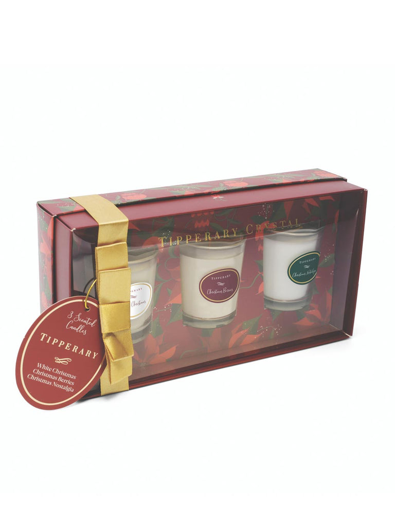 Pk 3 Poinsettia Mini Candles