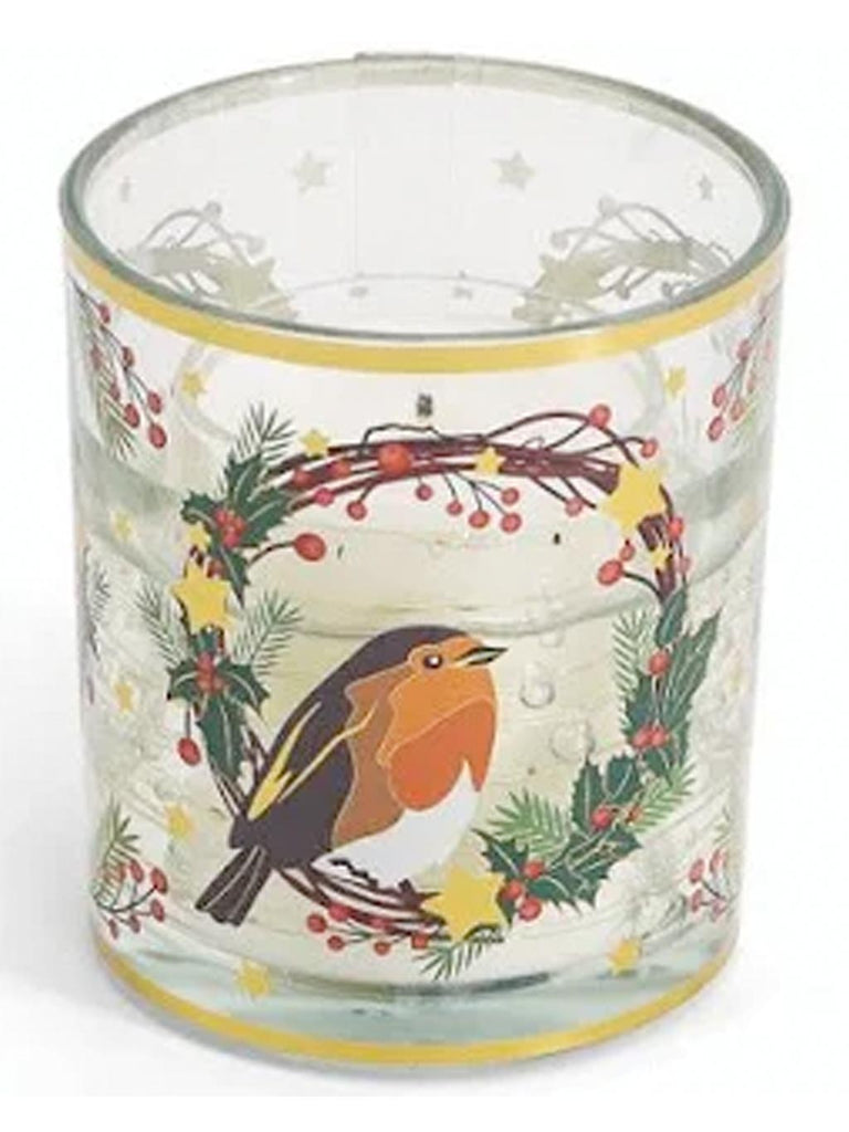 9cm Robin Wreath LED Candle
