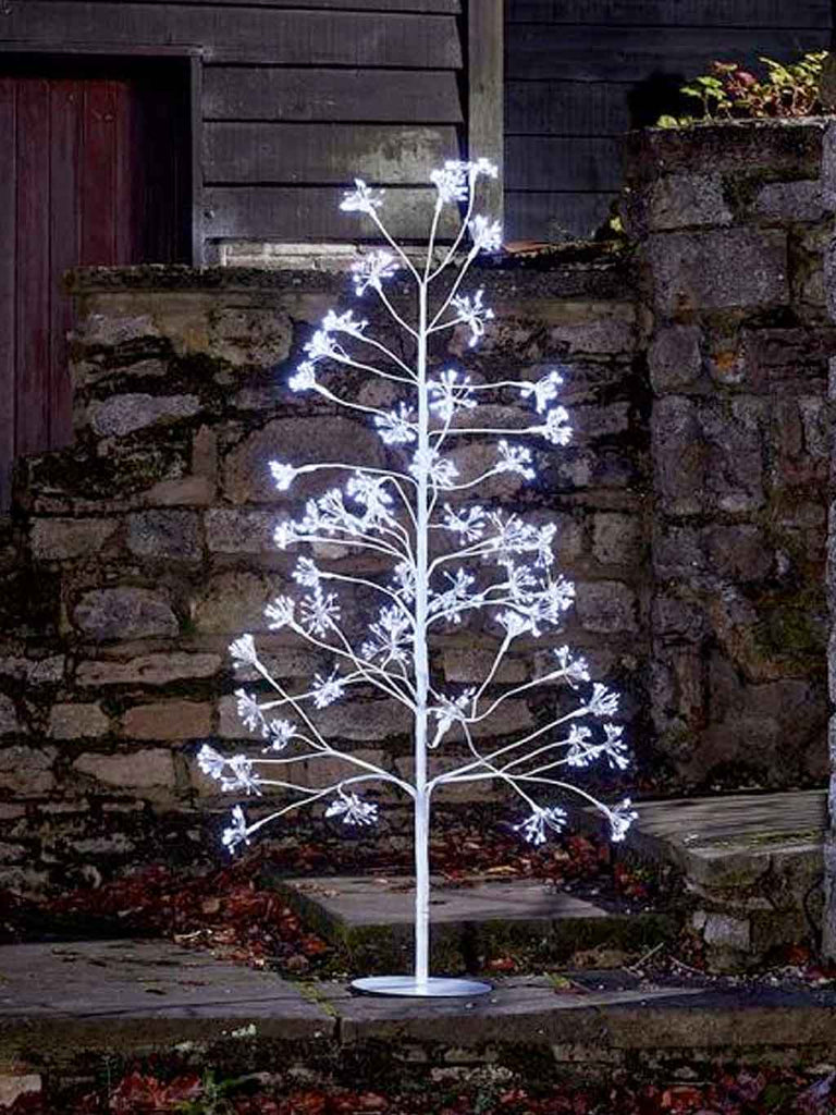 1.5m (5ft) Frosted Twinkling Tree - Cool White