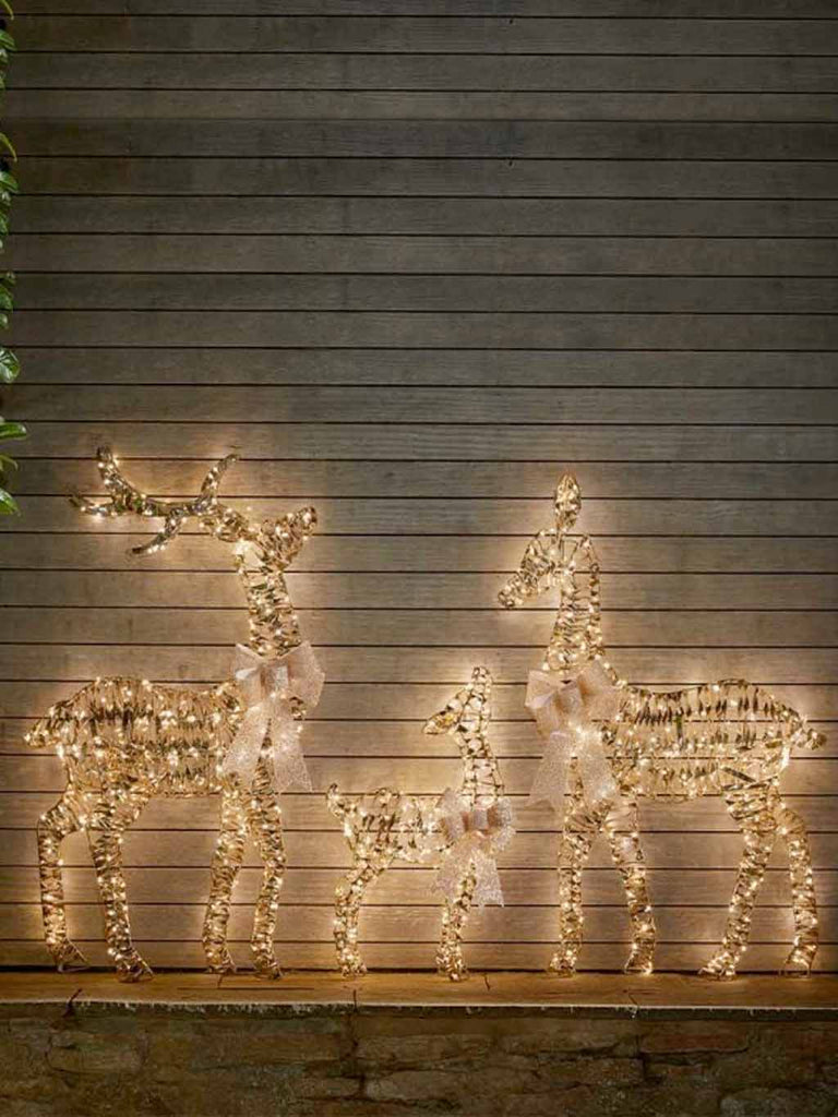Set of 3 GoldTwist Deer Family