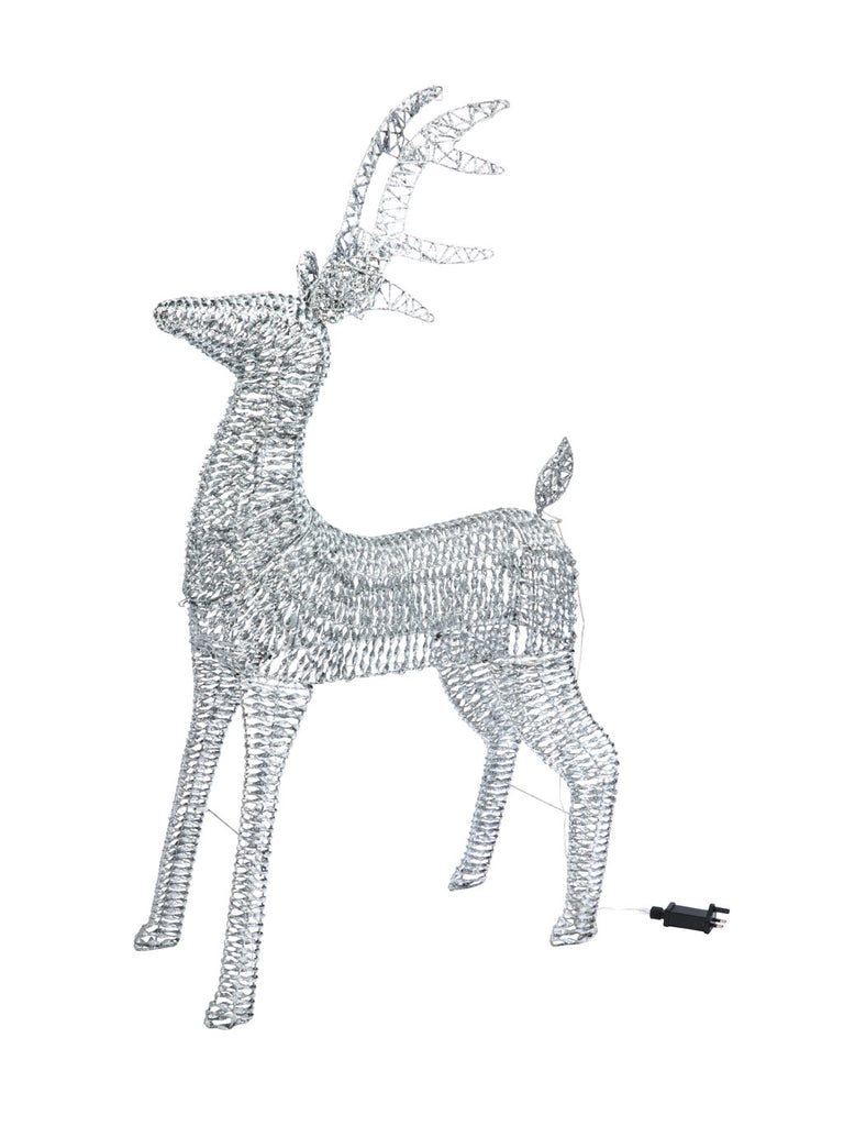 95cm GlitterTwist Reindeer - Silver