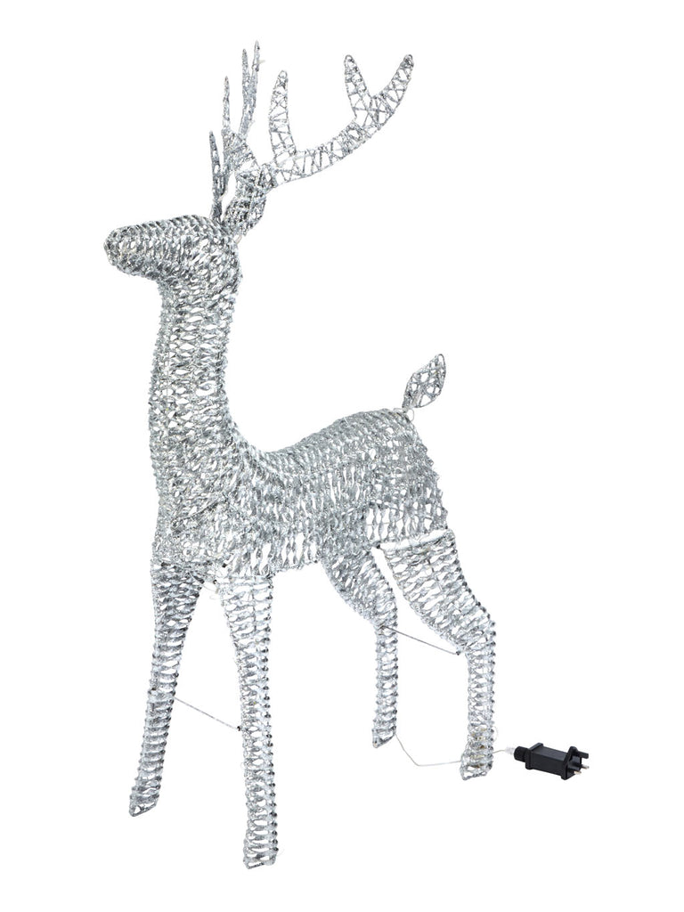 115cm GlitterTwist Reindeer - Silver