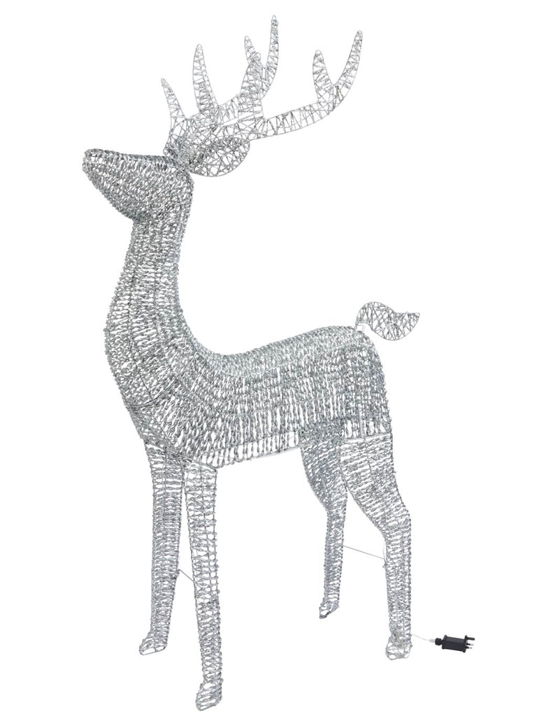 140cm GlitterTwist Reindeer - Silver