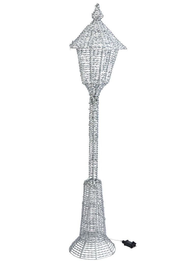 150cm GlitterTwist Lamp Post - Silver