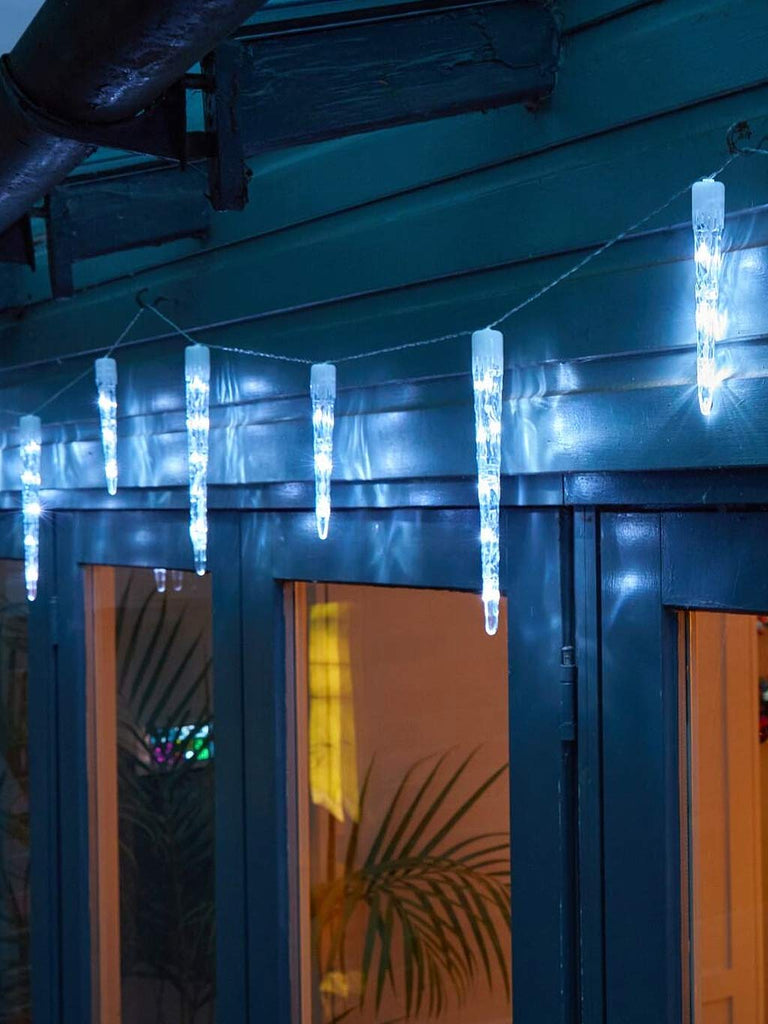 Set of 10 InLit LED Icicles - White