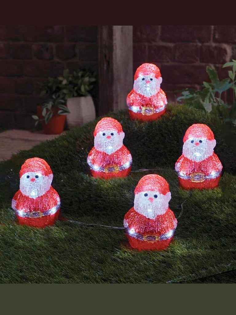 InLit Ice Santas - Set of 5