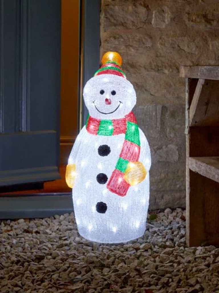 55cm Inlit Ice Snowman