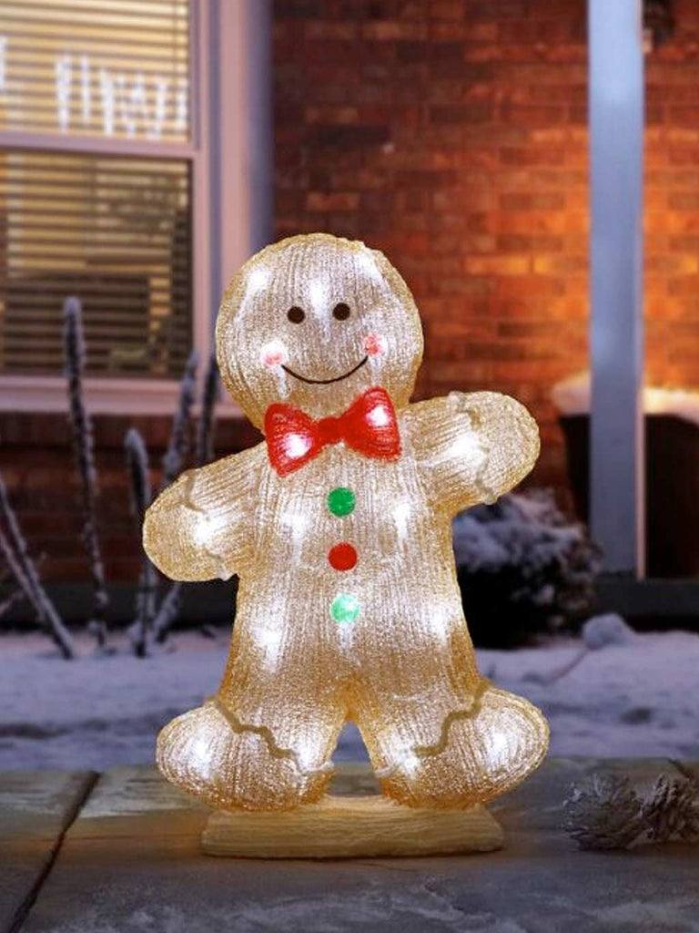 30cm Inlit Ice Gingerbread Boy