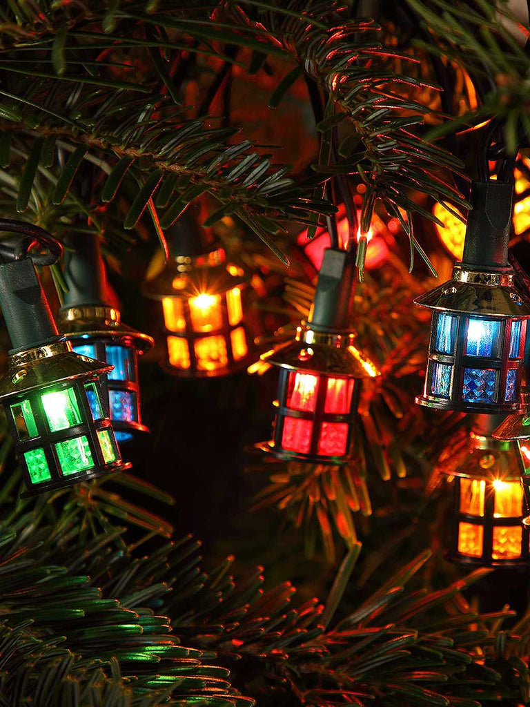 80 Multicolour LED Victorian Lantern String Lights