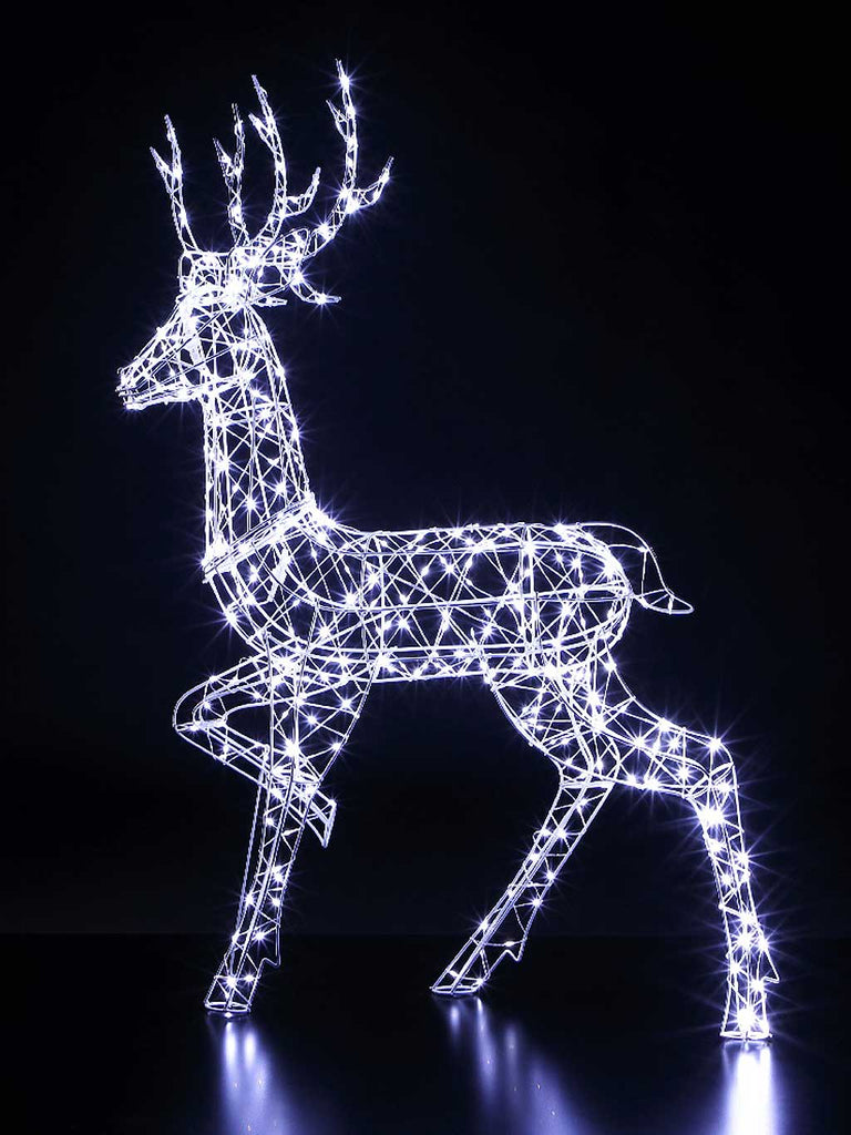 1.4m White Flexi Wire Frame Richmond Stag with 420 LEDs