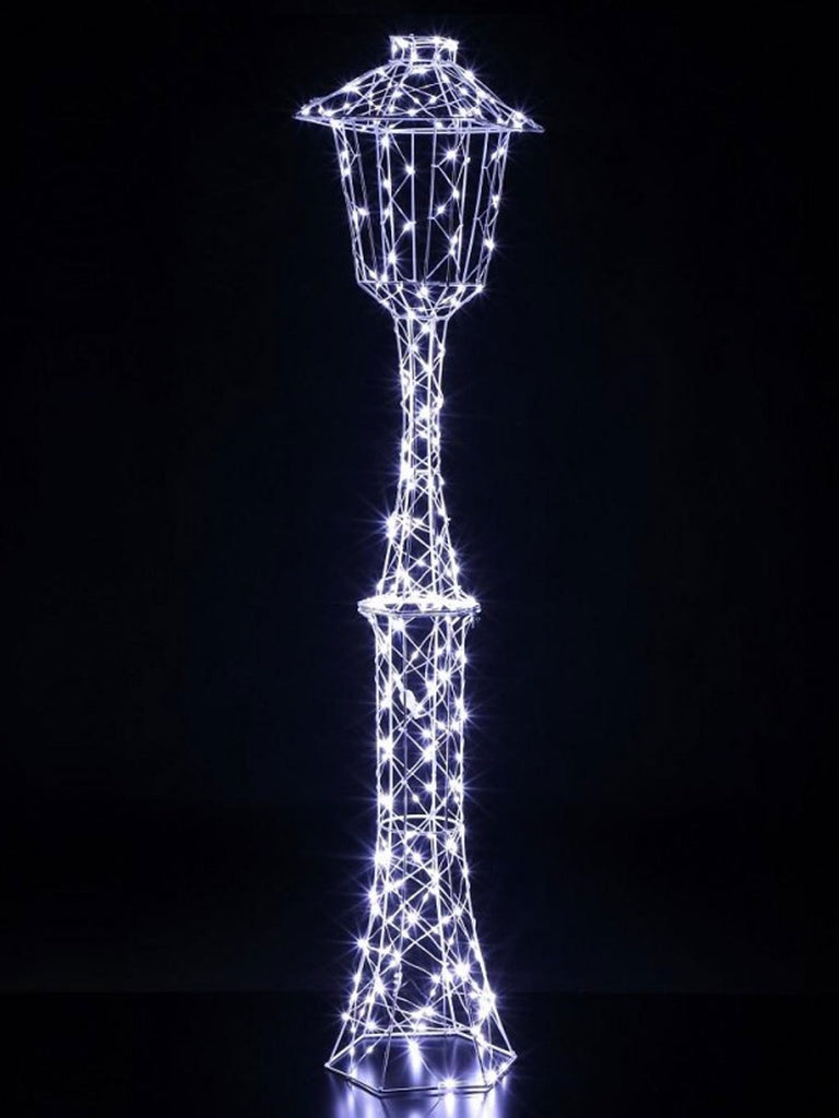 1.5m White Flexi Wire Frame Dickensian Lamppost With 260 LEDs