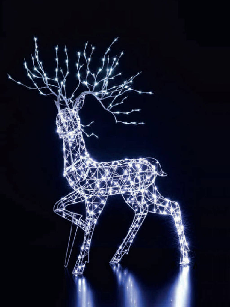 1.4M White Flexi Richmond Stag with Branch Antlers