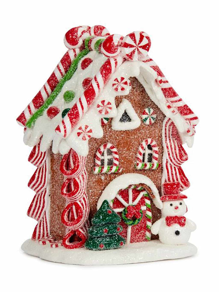 15 x 11.5 x 8.5cm LED Gingerbread Frosty Candy Cottage