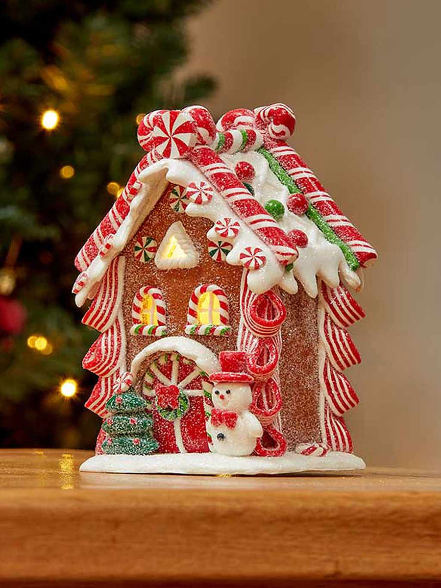 15 x 11.5 x 8.5cm LED Gingerbread Frosty Candy Cottage – Seasons ...