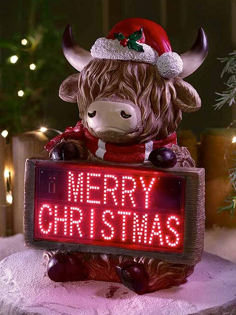 Highland Cow Merry Christmas