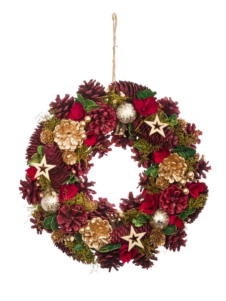 36cm Festive Fir Wreath