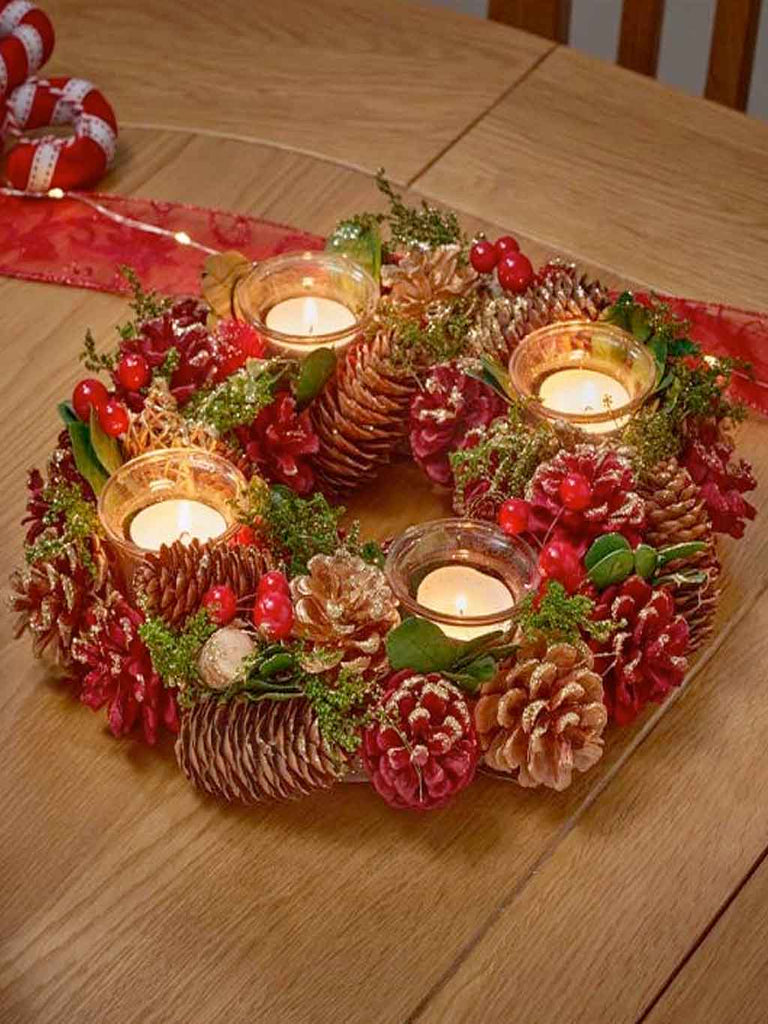 33cm Three Kings Ring Quartet Candle Holder
