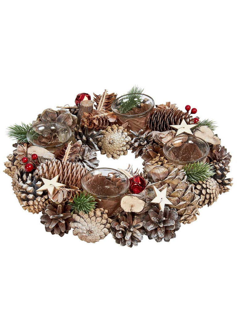 33cm FrostStar Ring Quartet Candle Holder