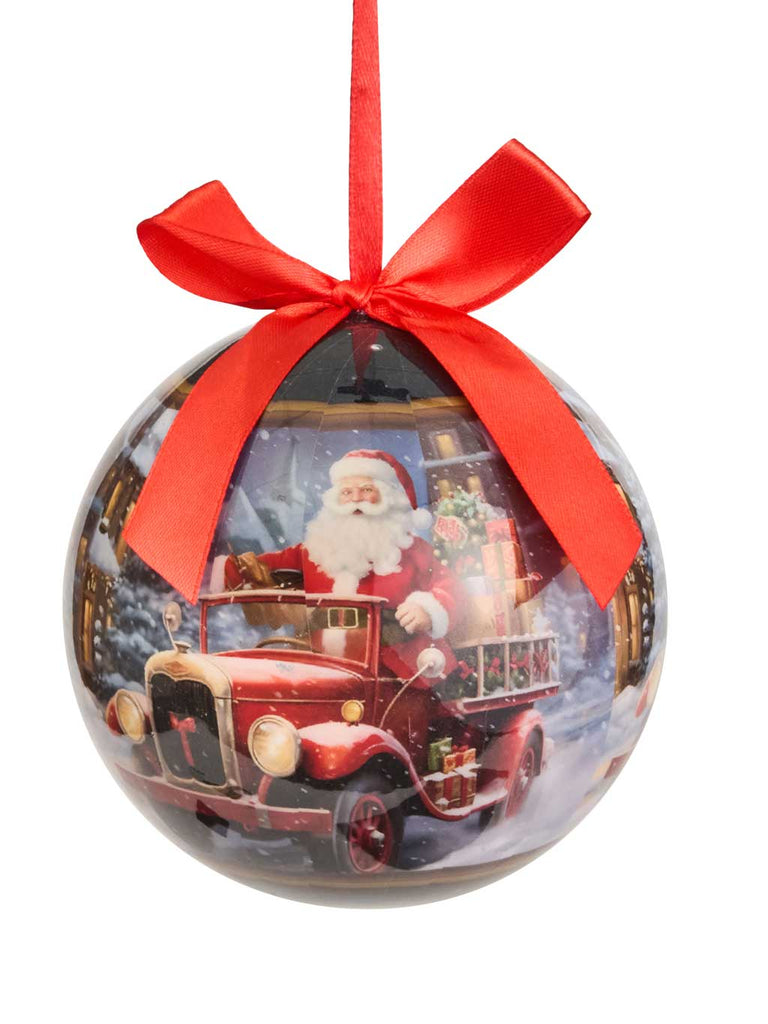 12cm Vintage Baubles - Driving Santa