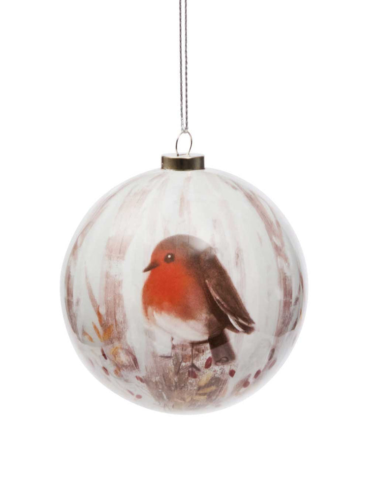 12cm Vintage Baubles - Robin