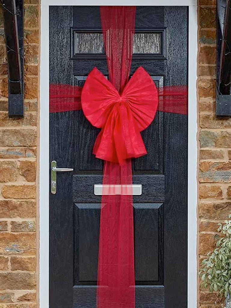 60cm Christmas Door Bow - Red