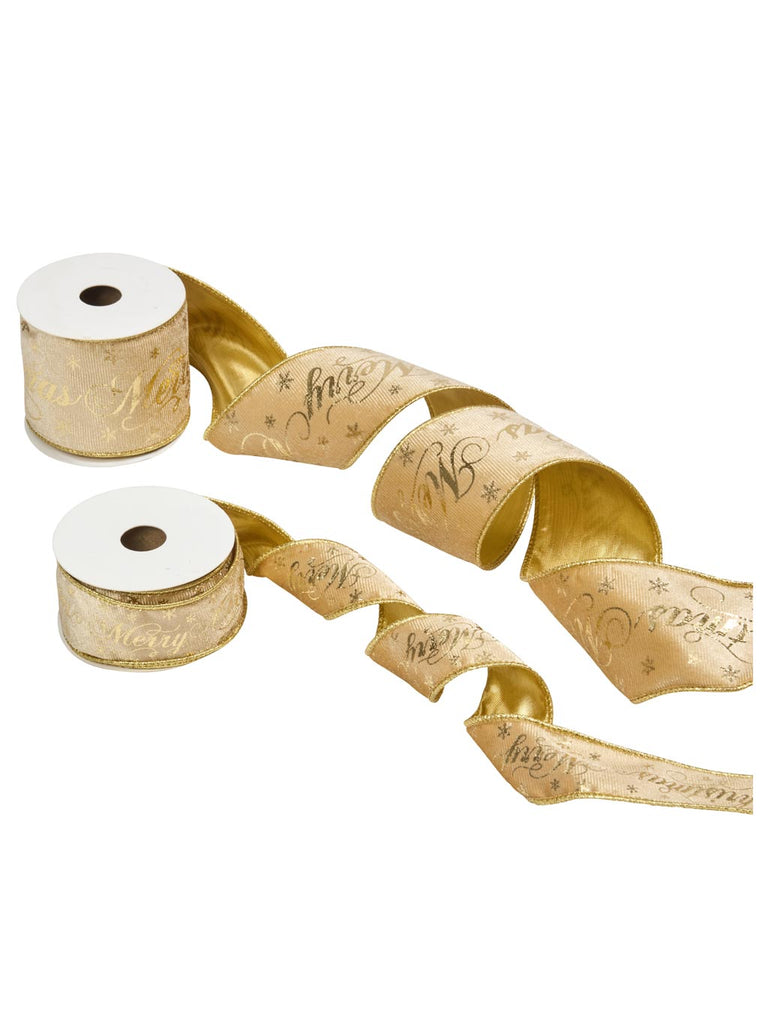6.3cm x 3M Gold Velvet Premium Ribbon