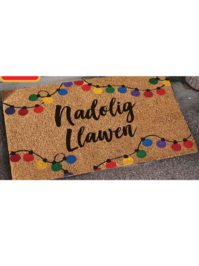 Nadolig Llawen! String Lights Door Mat- 40x60cm