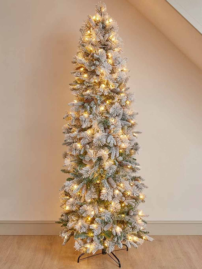 7ft InLit Snowy Cone Conifer Slim