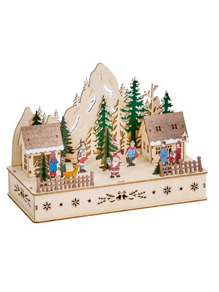 InLit Wooden Santa's Woodland Village