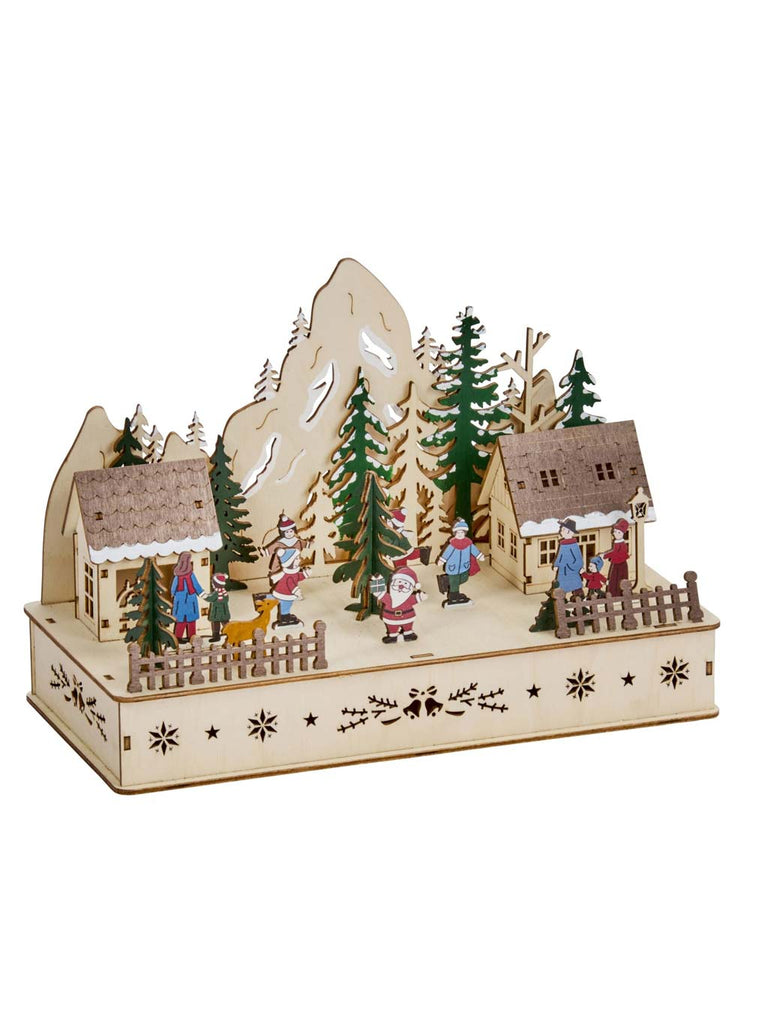 InLit Wooden Santa's Woodland Village