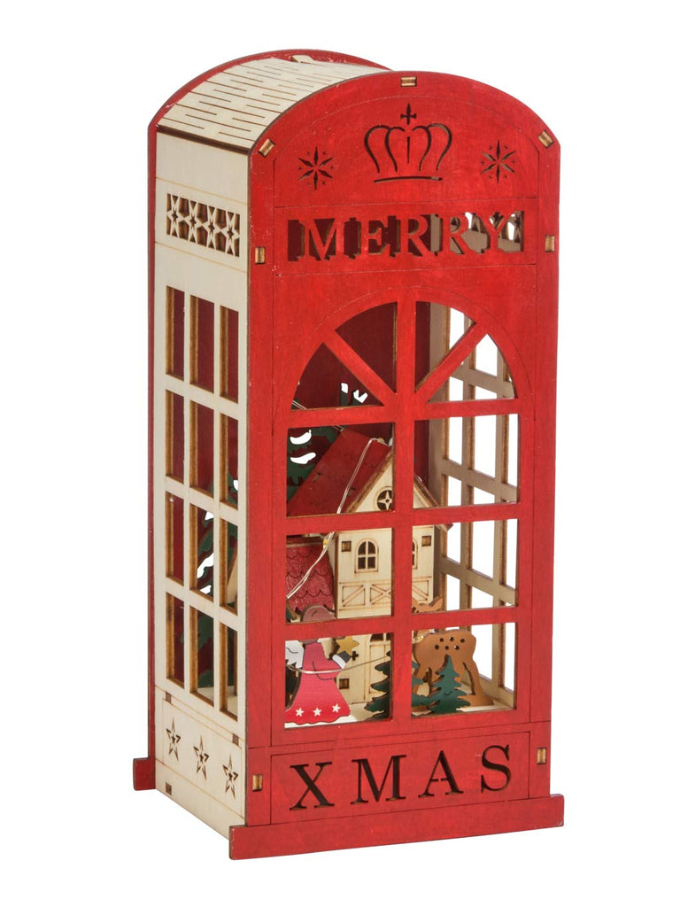 InLit Santa Calling! Wooden Telephone Box