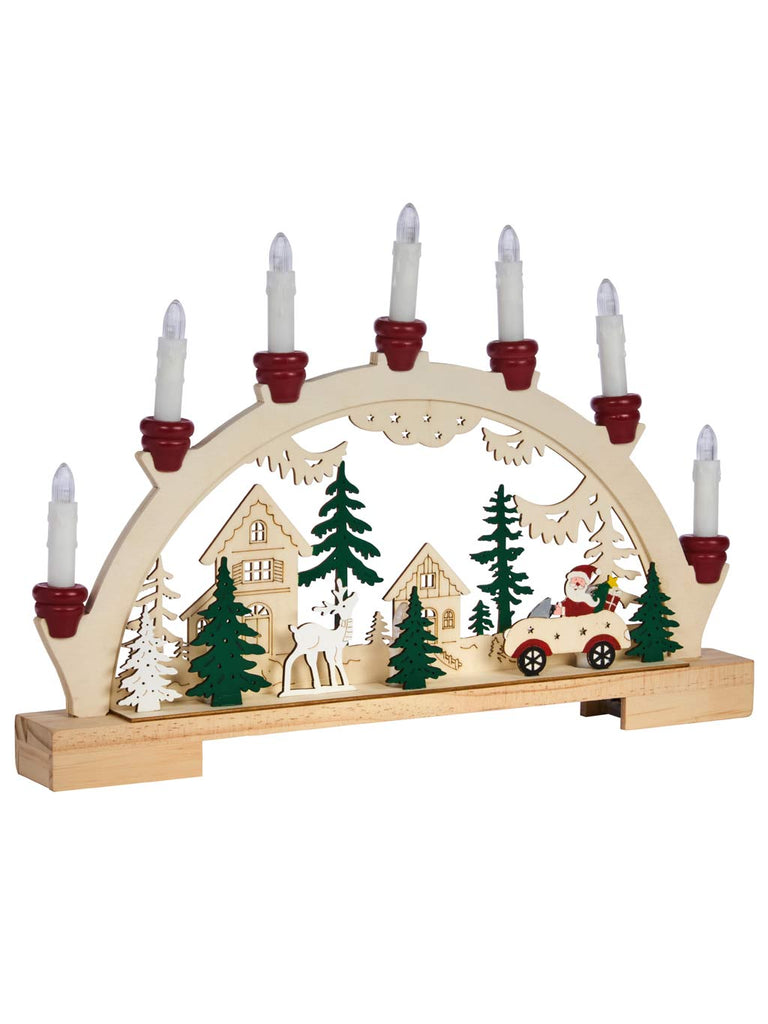 InLit 7 LED Santa CandleBridge