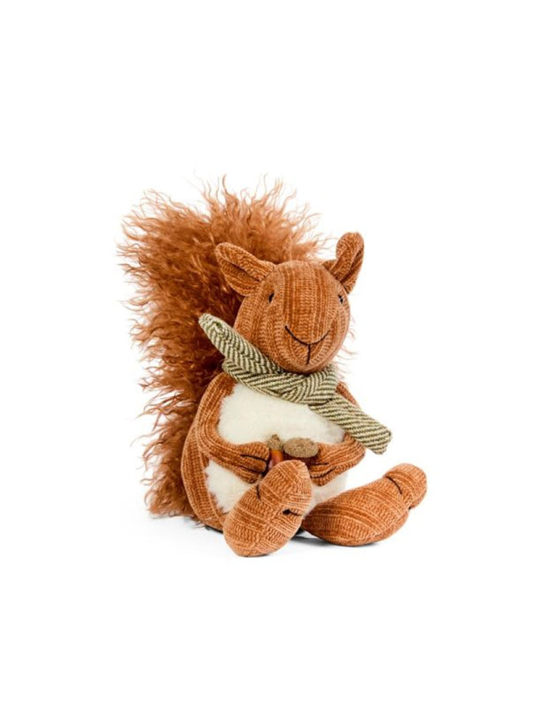 28cm Plush Squirrel with Scarf & Acorns
