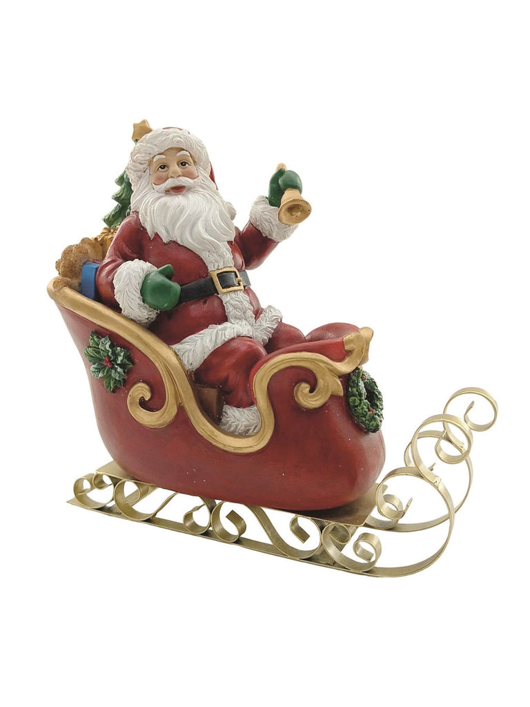 Santa With Sleigh Ornament 25x23cm