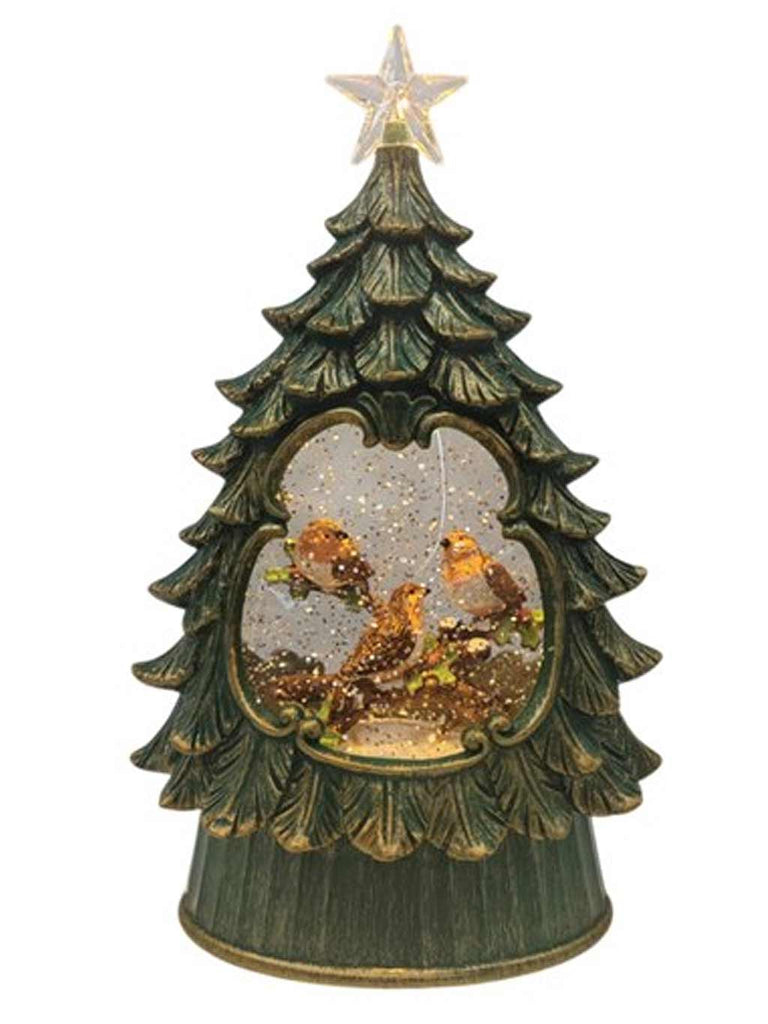 26cm B/O Tree Shape LED Robin  Spinner