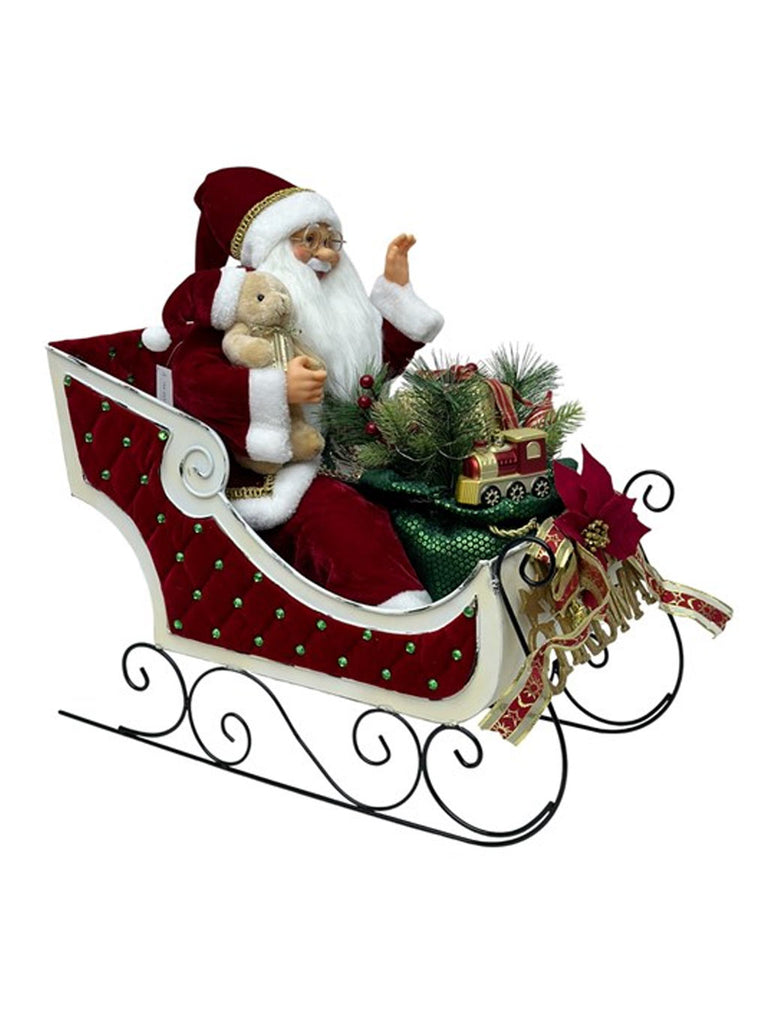 60cm B/O Animated Musical Santa in Sleigh